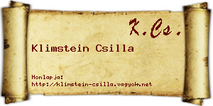 Klimstein Csilla névjegykártya